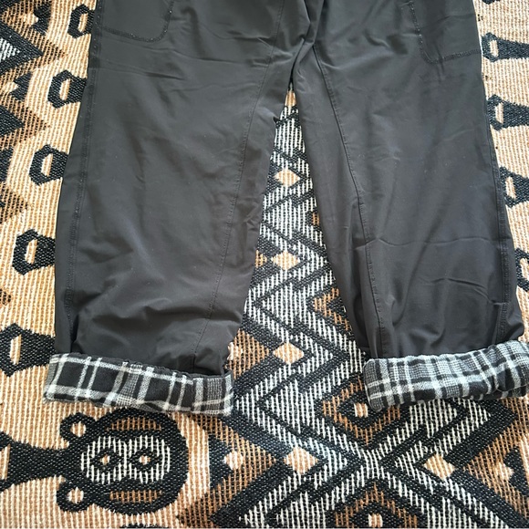 Eddie Bauer Flannel Lined Black Pants size 12 Woman - Picture 5 of 14